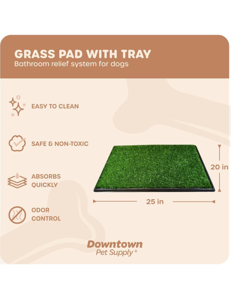 Alfombrilla Césped para Perros Downtown Pet Supply 50x63 cm