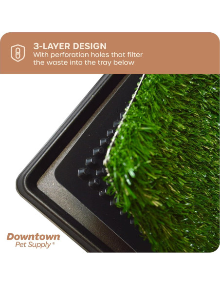 Alfombrilla Césped para Perros Downtown Pet Supply 50x63 cm