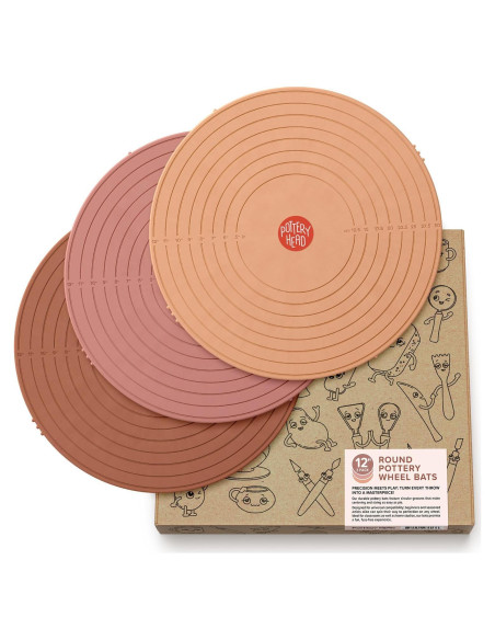 Set de 3 Bats Redondos de Cerámica Pottery Head 30.48 cm