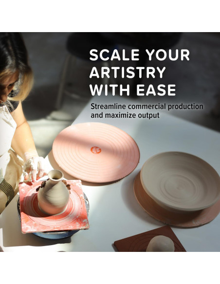 Set de 3 Bats Redondos de Cerámica Pottery Head 30.48 cm