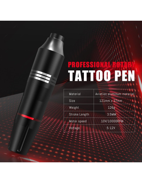 Kit de Tatuaje Profesional Peslief con 10 Agujas y Suministro Inalámbrico Kit de Tatuaje Profesional Peslief con 10 Agujas y Suministro Inalámbrico