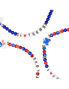 Pulseras de Amistad Philadelphia 76ers - Paquete de 3 2