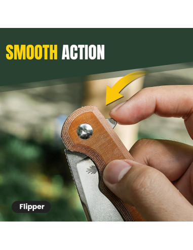 Cuchillo Plegable Kizer Riverbank Nitro-V 75.9 mm Micarta