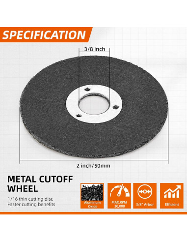 Ruedas de Corte SI FANG 10 Unidades 50mm para Amoladora