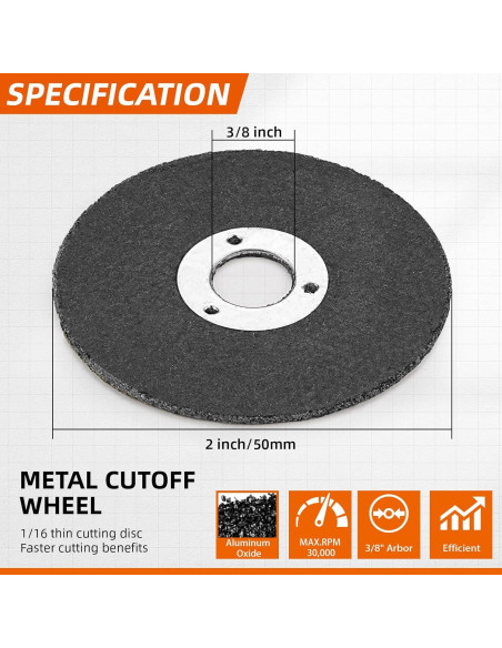 Ruedas de Corte SI FANG 10 Unidades 50mm para Amoladora