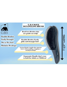 Cepillo Desenredante G.B.S Wave Unisex 15cm - Cerdas Suaves 2