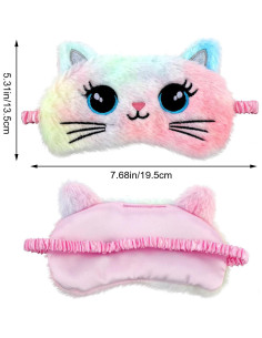 2 Máscaras de Ojos de Felpa Suave WY LIGHTING - Estilo Gato 2