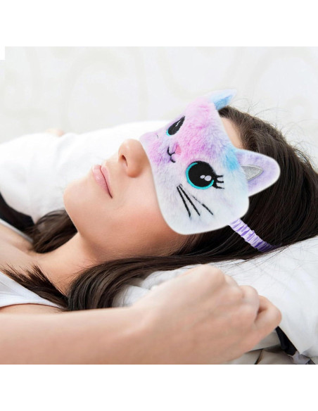 2 Máscaras de Ojos de Felpa Suave WY LIGHTING - Estilo Gato 2 Máscaras de Ojos de Felpa Suave WY LIGHTING - Estilo Gato