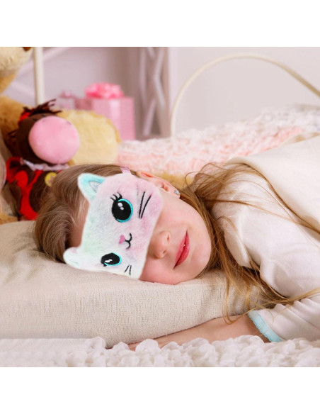 2 Máscaras de Ojos de Felpa Suave WY LIGHTING - Estilo Gato 2 Máscaras de Ojos de Felpa Suave WY LIGHTING - Estilo Gato