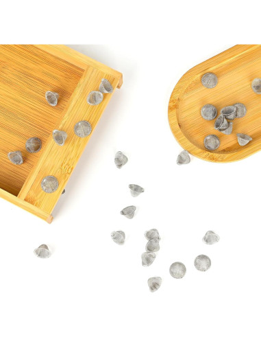 50 Pantallas de Tubo Acero Inoxidable Kojcijs 1.6 cm Reutilizables