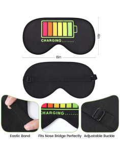 2 Pcs Máscaras de Sueño Ajustables para Adultos y Niños 2