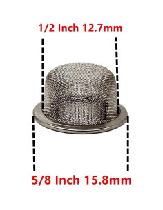 20 Pantallas de Acero Inoxidable 1.27 cm con Caja de Almacenamiento