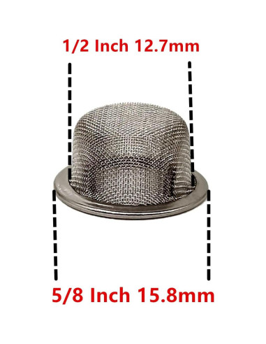 20 Pantallas de Acero Inoxidable 1.27 cm con Caja de Almacenamiento