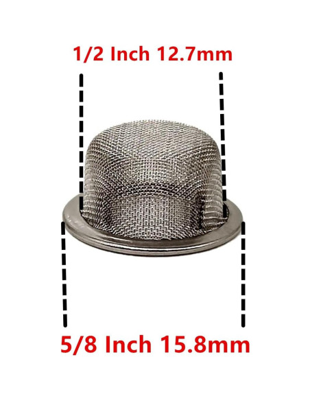 20 Pantallas de Acero Inoxidable 1.27 cm con Caja de Almacenamiento