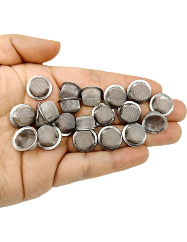 20 Pantallas de Acero Inoxidable 1.27 cm con Caja de Almacenamiento