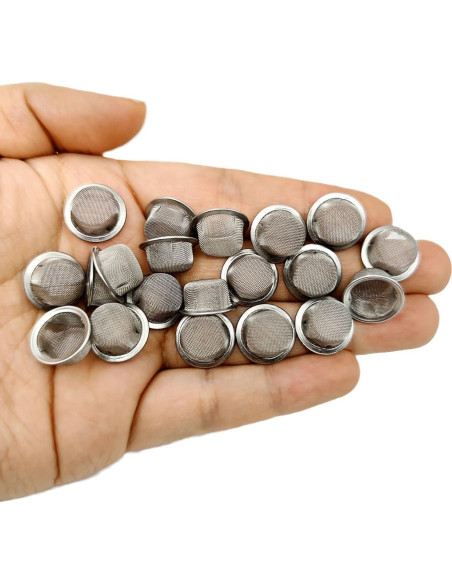 20 Pantallas de Acero Inoxidable 1.27 cm con Caja de Almacenamiento