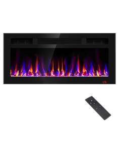 Chimenea Eléctrica Recesada Sixfivsevn 91.4 cm, Control Remoto