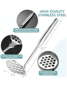 Aplastador Mini de Acero Inoxidable Tuyotue - Ergonomico 2