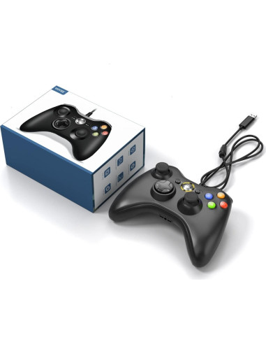 Controlador por Cable VOYEE para Xbox 360 y PC - Negro