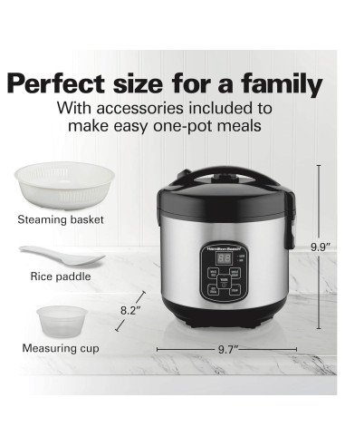 Cocedor de Arroz Digital Programable Hamilton Beach 8 Tazas