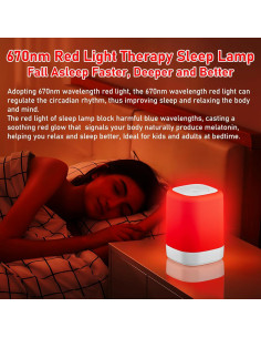Lámpara de Terapia de Luz Roja Anzqul 670nm para Sueño 2