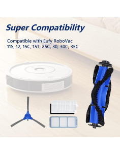 CERO 25 Piezas Repuesto Eufy RoboVac 11S 12 15C 30C 2