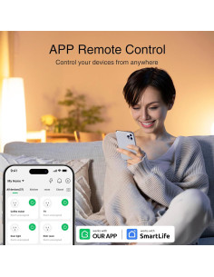 Enchufe Inteligente GHome WiFi Control Remoto 4 Piezas 2
