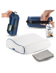 Almohada de Espuma Viscoelástica Alkamto para Viaje 34.8x30 cm