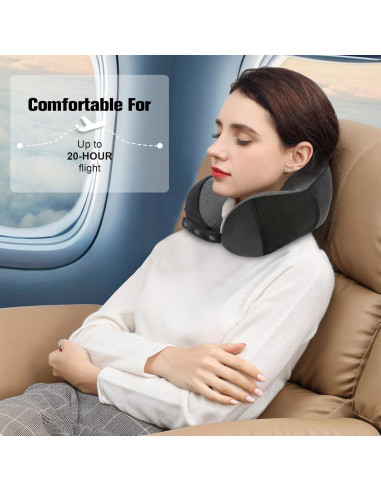 Almohada de Cuello Ajustable Cirorld para Viajes - Espuma de Memoria