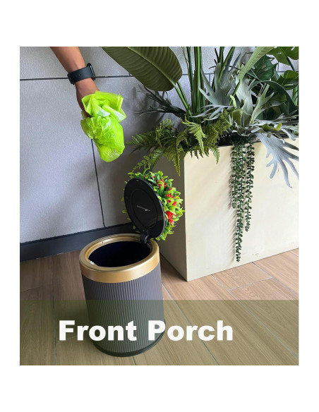 Cubo de Basura Yatmung para Excremento de Perro 9.84L Gris