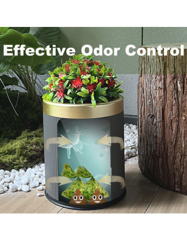 Cubo de Basura Yatmung para Excremento de Perro 9.84L Gris