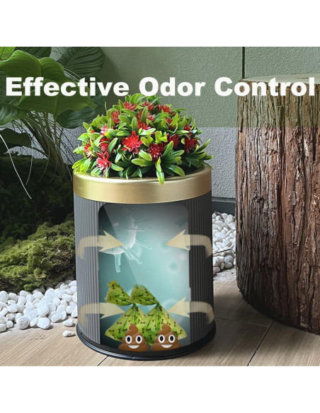 Cubo de Basura Yatmung para Excremento de Perro 9.84L Gris