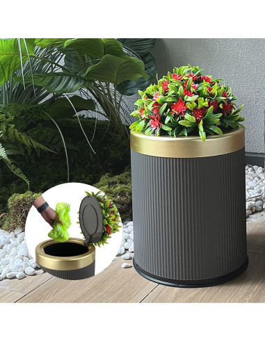 Cubo de Basura Yatmung para Excremento de Perro 9.84L Gris