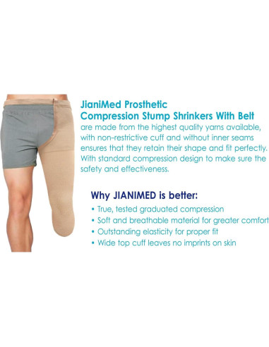 Reductores de muñón protésicos JianiMed L 40 cm compresión 20-30