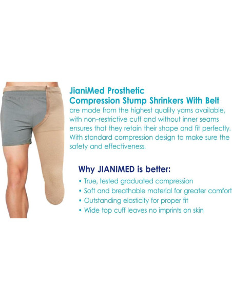 Reductores de muñón protésicos JianiMed L 40 cm compresión 20-30