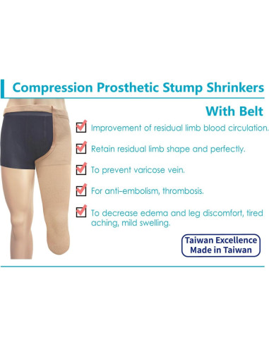 Reductores de muñón protésicos JianiMed L 40 cm compresión 20-30