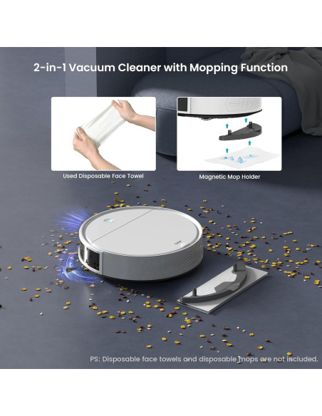 Aspiradora Robot OKP K5 Pro, 5000Pa, 180 min, Control APP