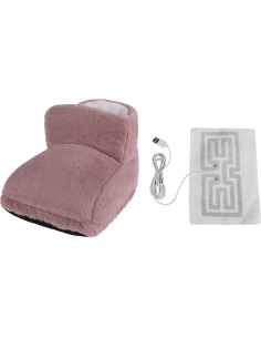 Calentador de pies eléctrico PURFUN USB felpa térmica 32x23x22cm 2