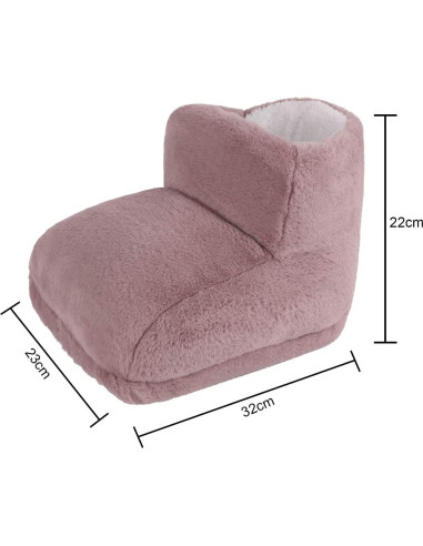 Calentador de pies eléctrico PURFUN USB felpa térmica 32x23x22cm