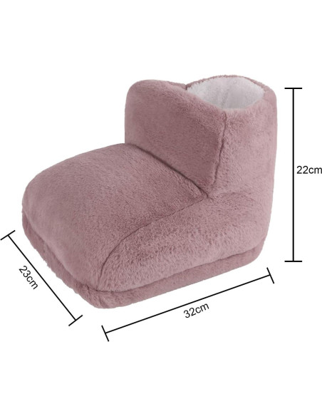 Calentador de pies eléctrico PURFUN USB felpa térmica 32x23x22cm