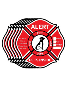 Etiquetas de Alerta para Mascotas Clever Signs - 6 Piezas 12,7 cm