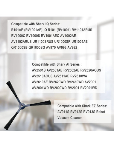 Cepillos Laterales Bvhonwe para Aspiradora Shark IQ 8 Piezas