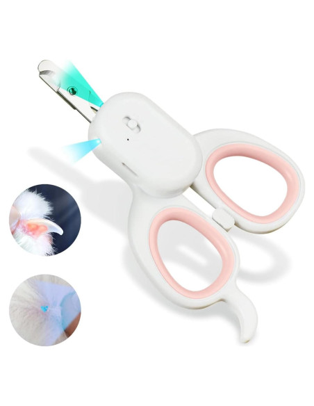 Cortador de Uñas para Mascotas PAKEWAY con Luz LED UV