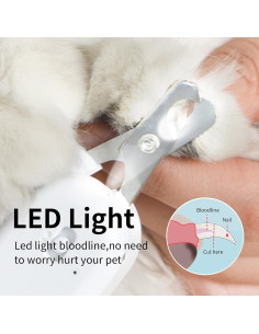 Cortador de Uñas para Mascotas PAKEWAY con Luz LED UV 2
