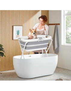 Estación de baño para perros ZHEJIANG 2 en 1 plegable 97.2 cm 2