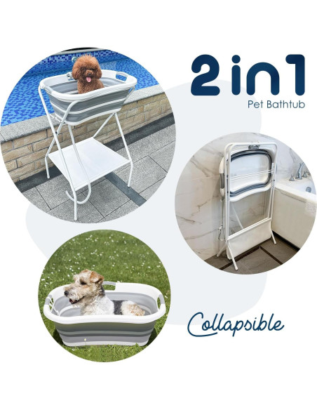 Estación de baño para perros ZHEJIANG 2 en 1 plegable 97.2 cm
