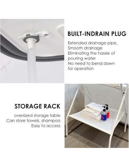 Estación de baño para perros ZHEJIANG 2 en 1 plegable 97.2 cm