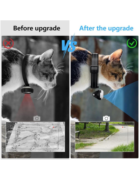 Cámara de Collar Ehomful HD 1080P para Mascotas Inalámbrica