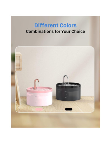 Fuente de Agua Automática para Gatos GIOTOHUN 2L Negra