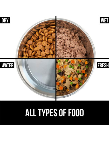 Cuencos para Perros y Gatos Gorilla Grip 2 Tazas Acero Inoxidable